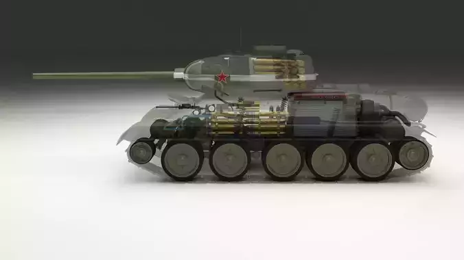 T-34 85 Interior Engine Bay Full