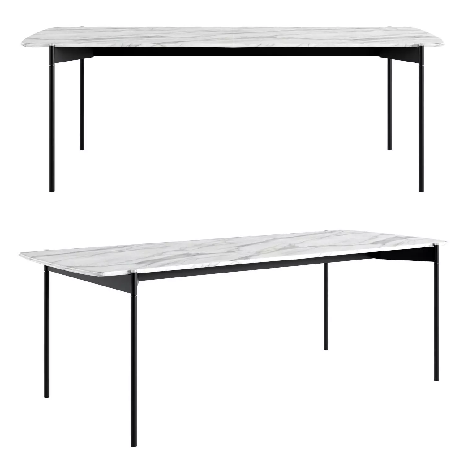 Dining table Augusta BoConcept 3D model_0