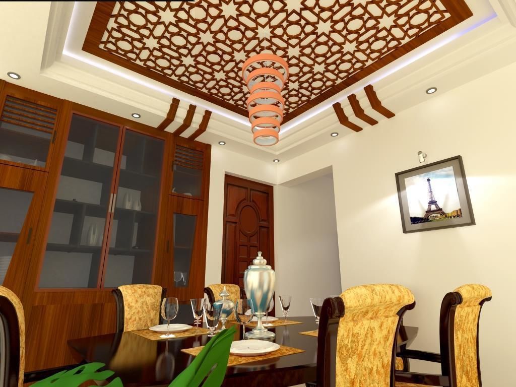 Dining interior view 3D model_1