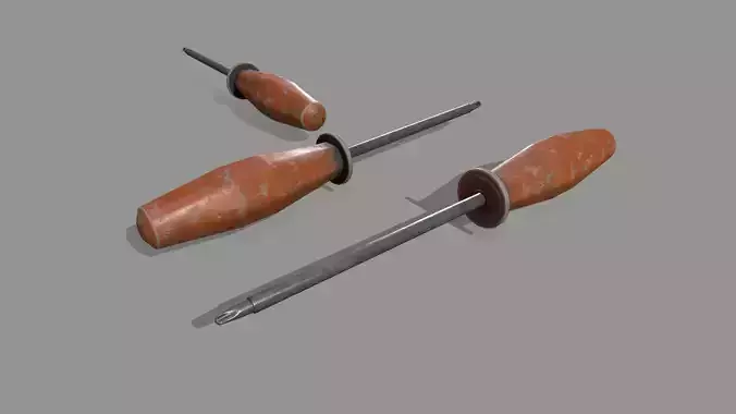 screwdriver Low-poly 3D model
