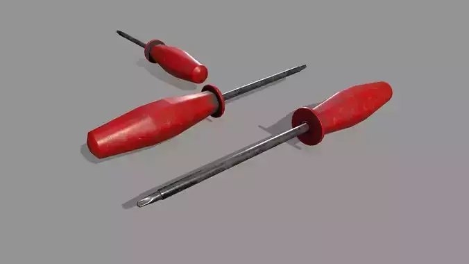 screwdriver Low-poly 3D model