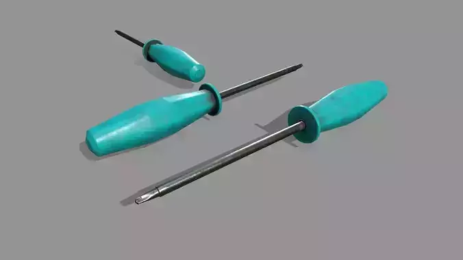 screwdriver Low-poly 3D model