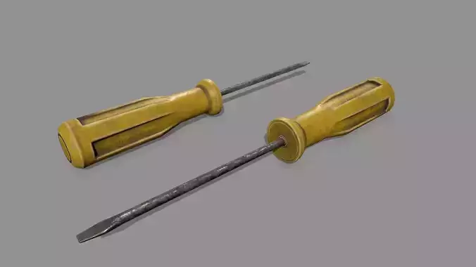 screwdriver Low-poly 3D model