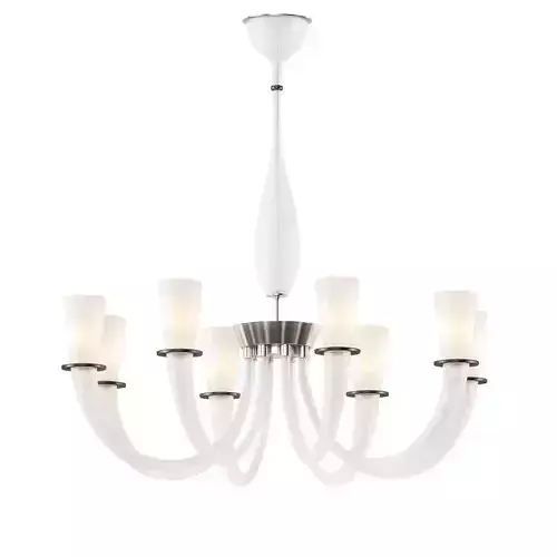 Untitled modern chandelier with glass shades