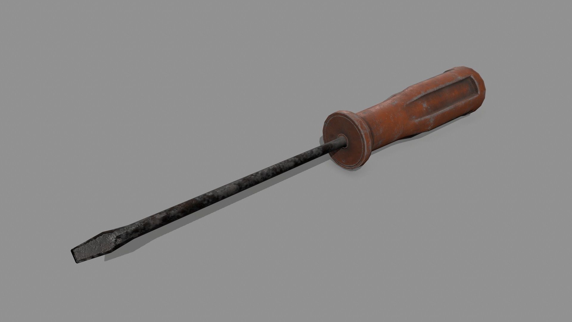 screwdriver Low-poly 3D model_4