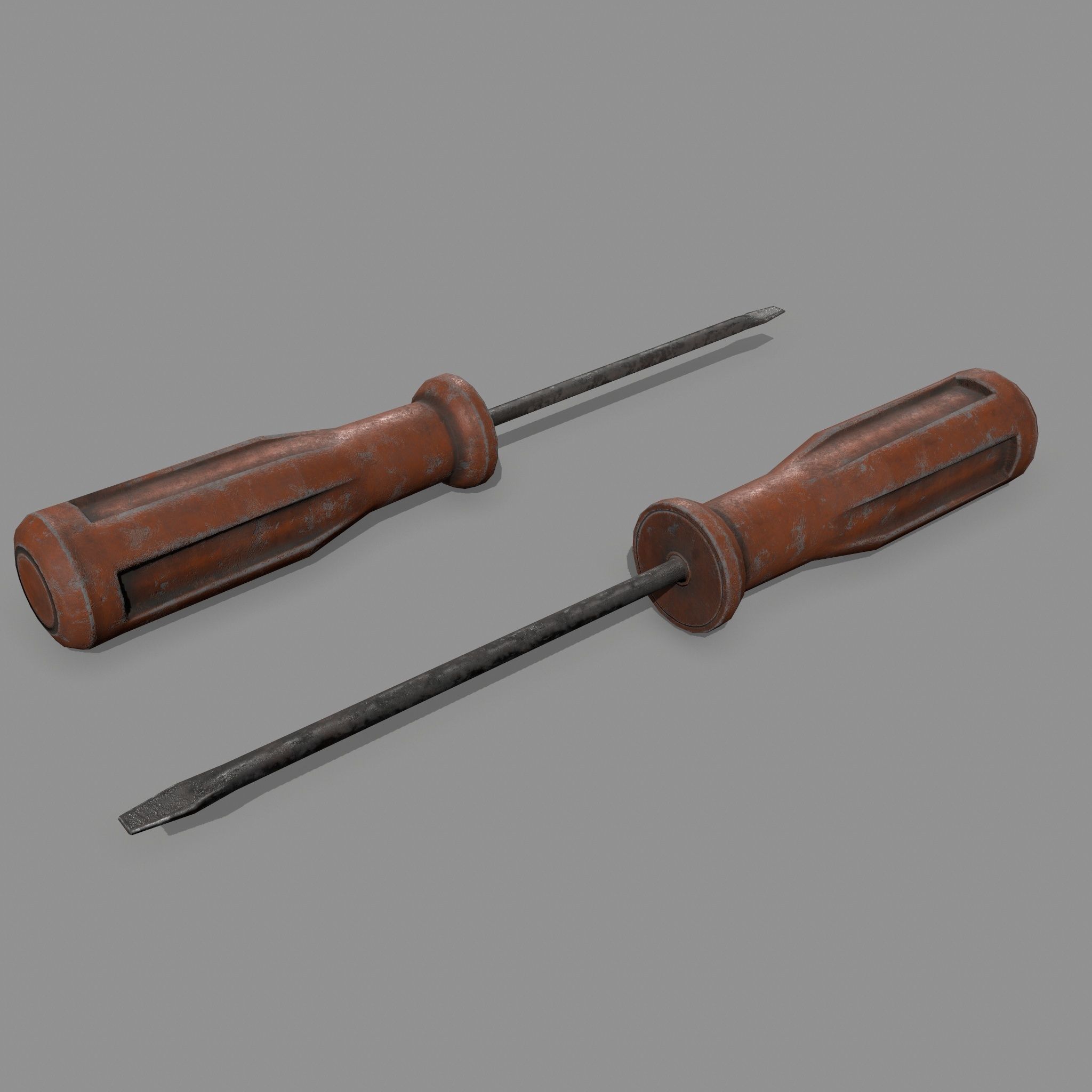 screwdriver Low-poly 3D model_1