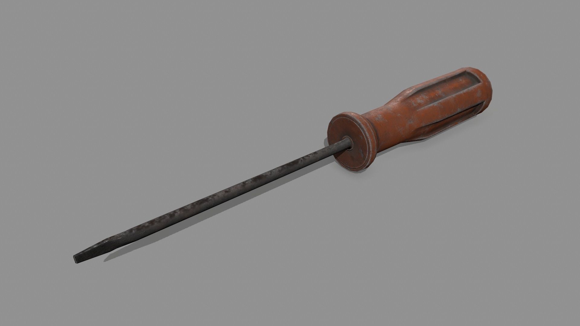 screwdriver Low-poly 3D model_3
