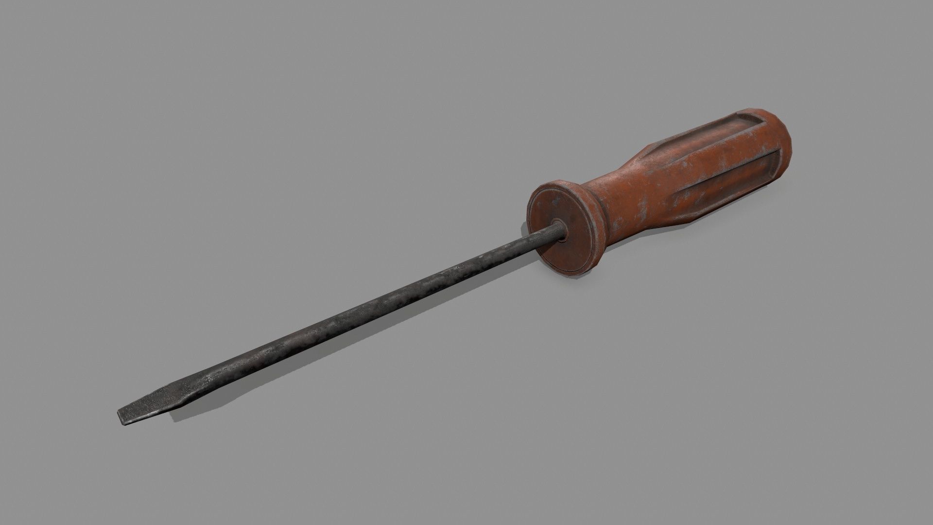 screwdriver Low-poly 3D model_2