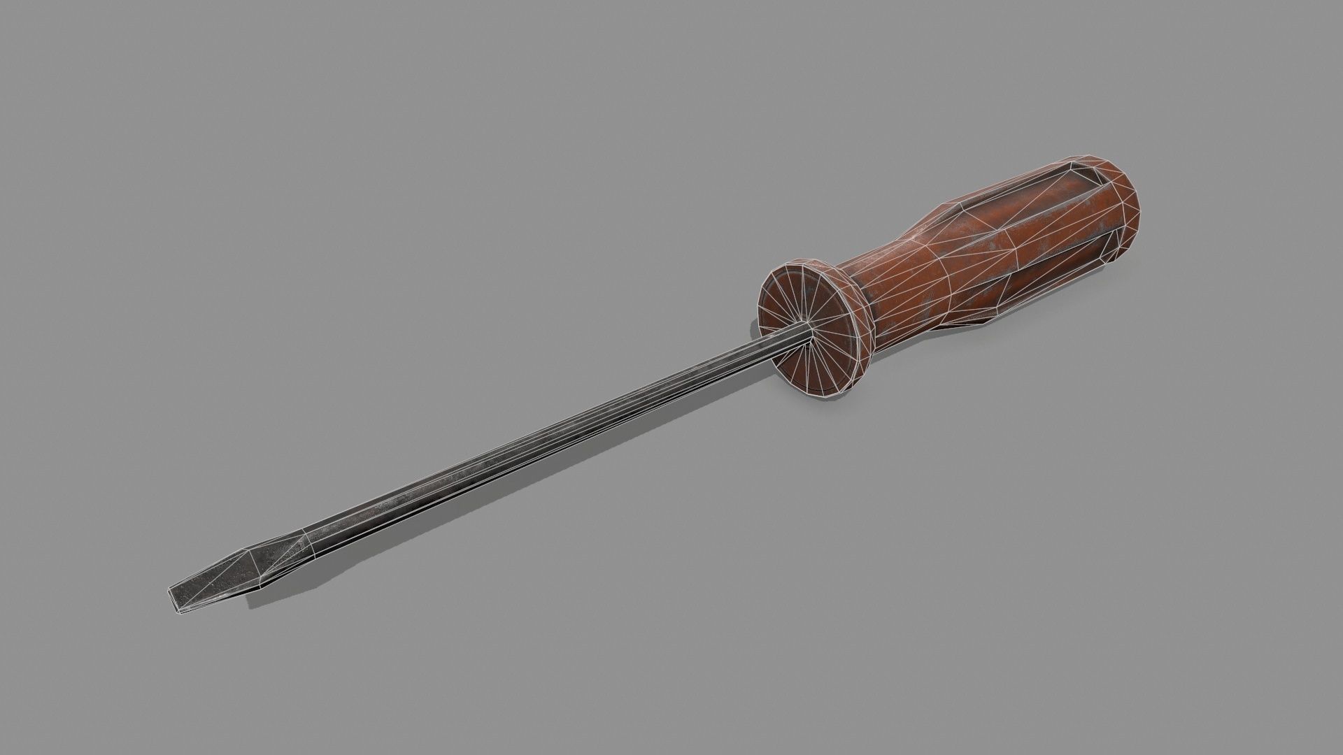 screwdriver Low-poly 3D model_6