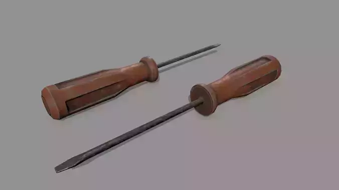 screwdriver Low-poly 3D model