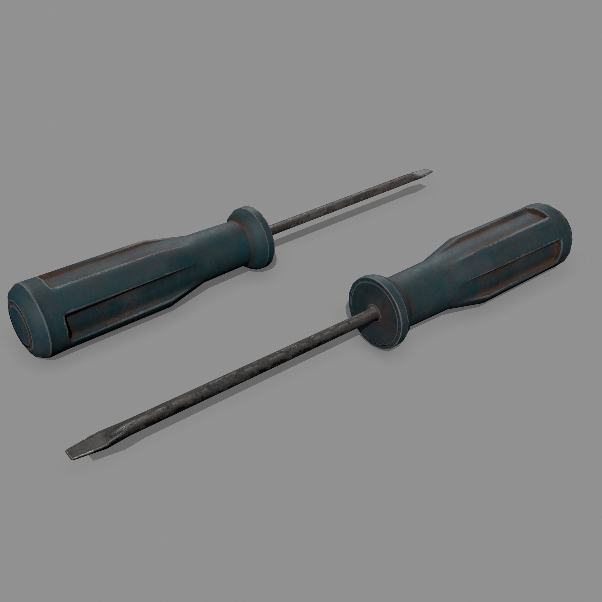 screwdriver Low-poly 3D model_1