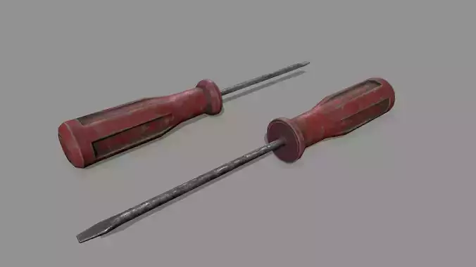 screwdriver Low-poly 3D model