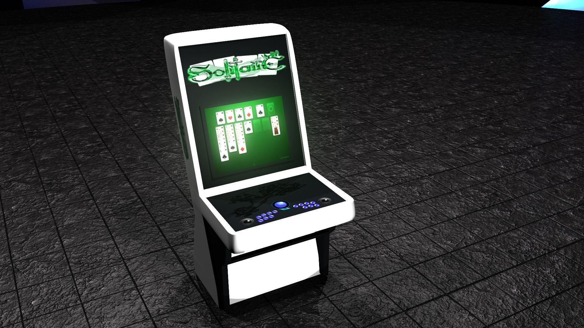 Arcade Machine 3D Model Free low-poly 3D model_2