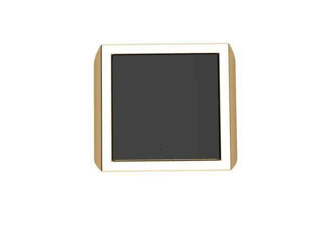 Onyx square 3d printable model ring 3D print model_6