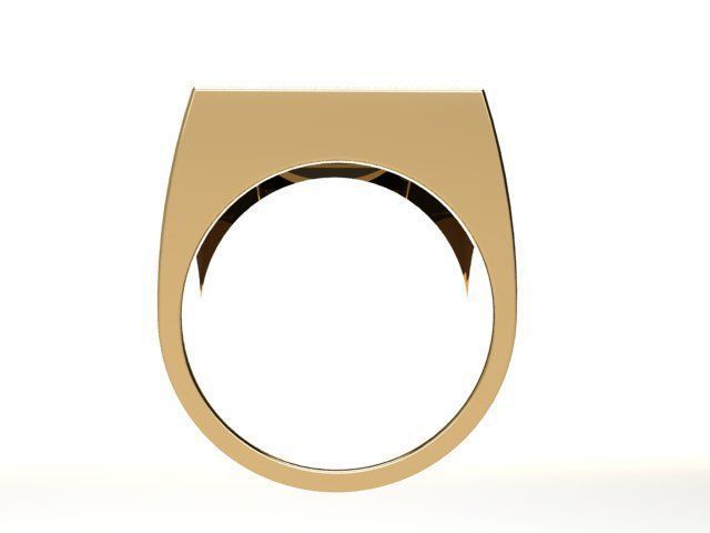 Onyx square 3d printable model ring 3D print model_8