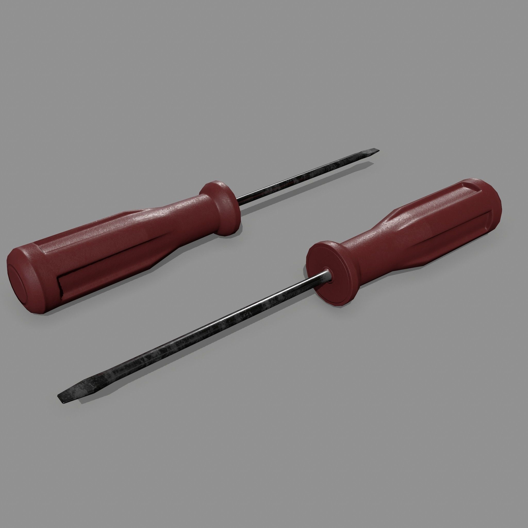 screwdriver Low-poly 3D model_1