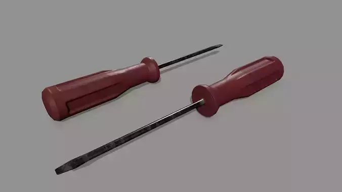 screwdriver Low-poly 3D model