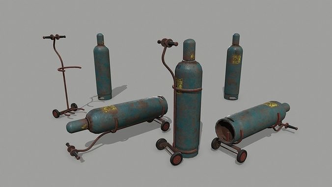 Propane Tank Low-poly 3D model
