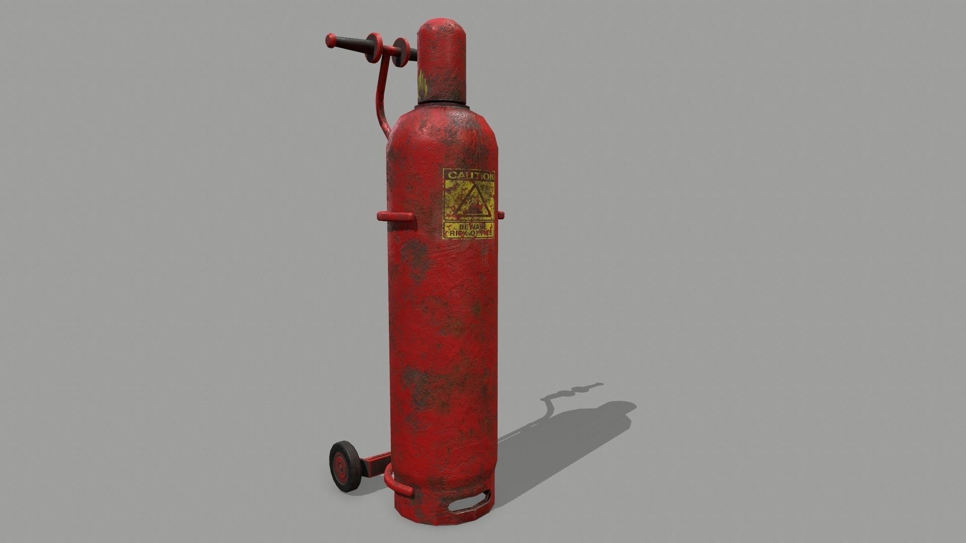 gas cylinder Low-poly 3D model_2