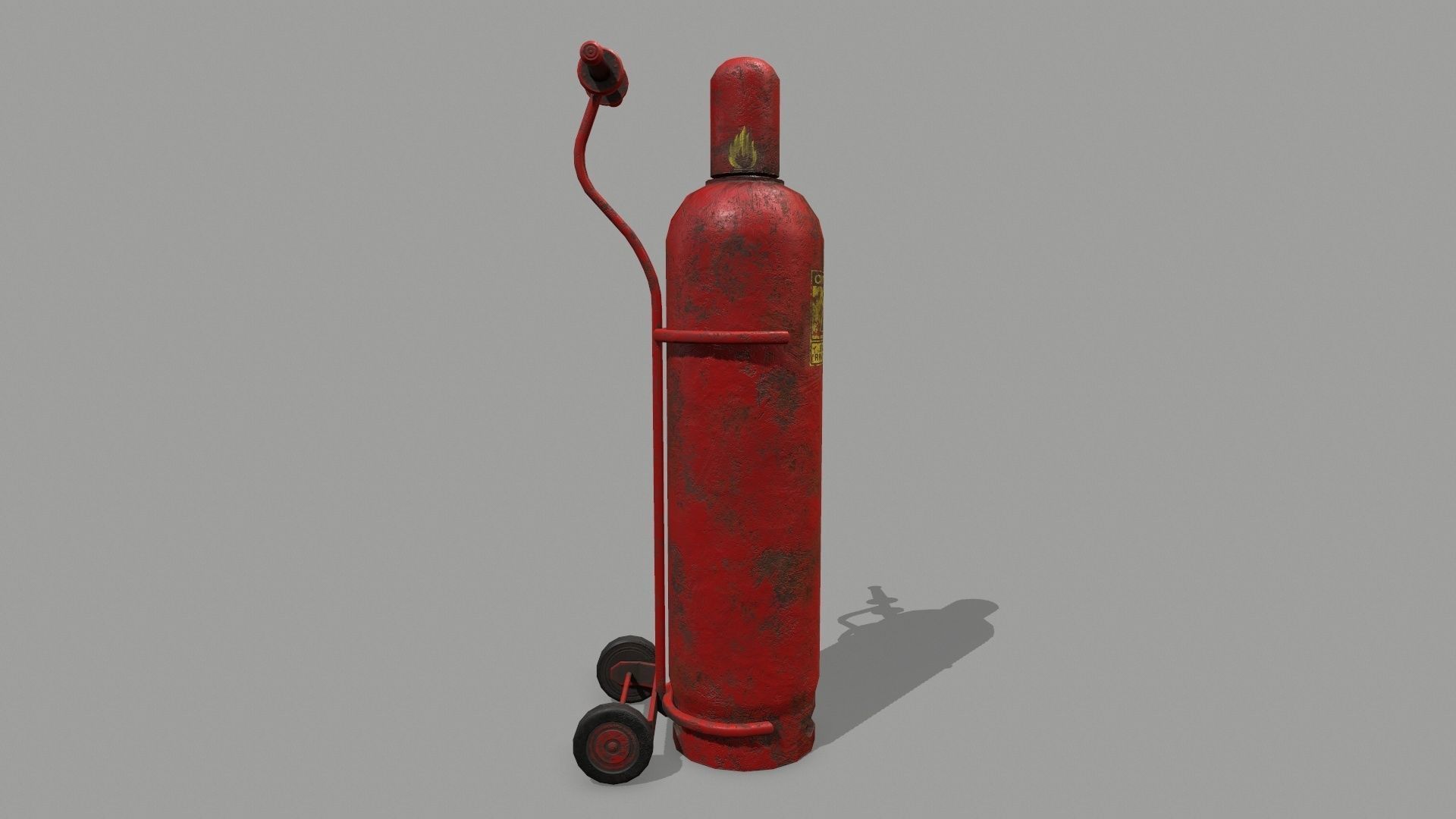 gas cylinder Low-poly 3D model_3