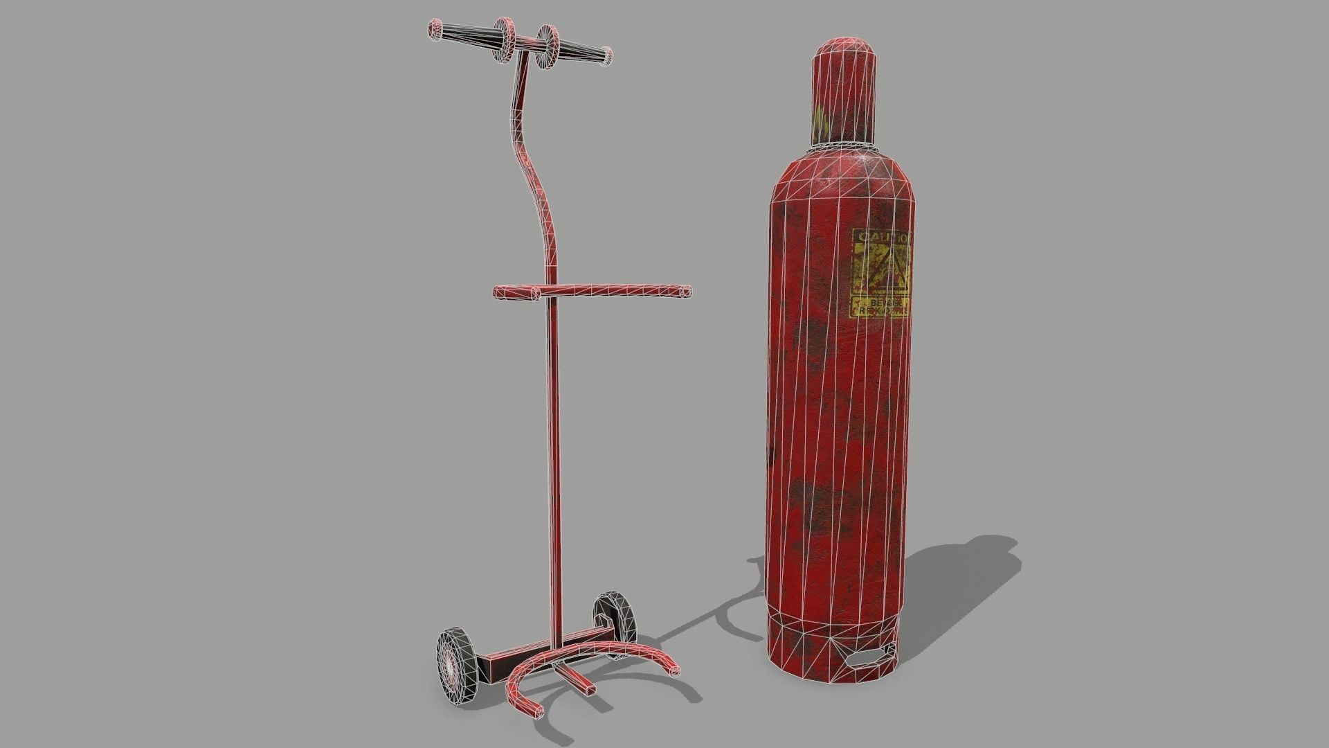 gas cylinder Low-poly 3D model_9