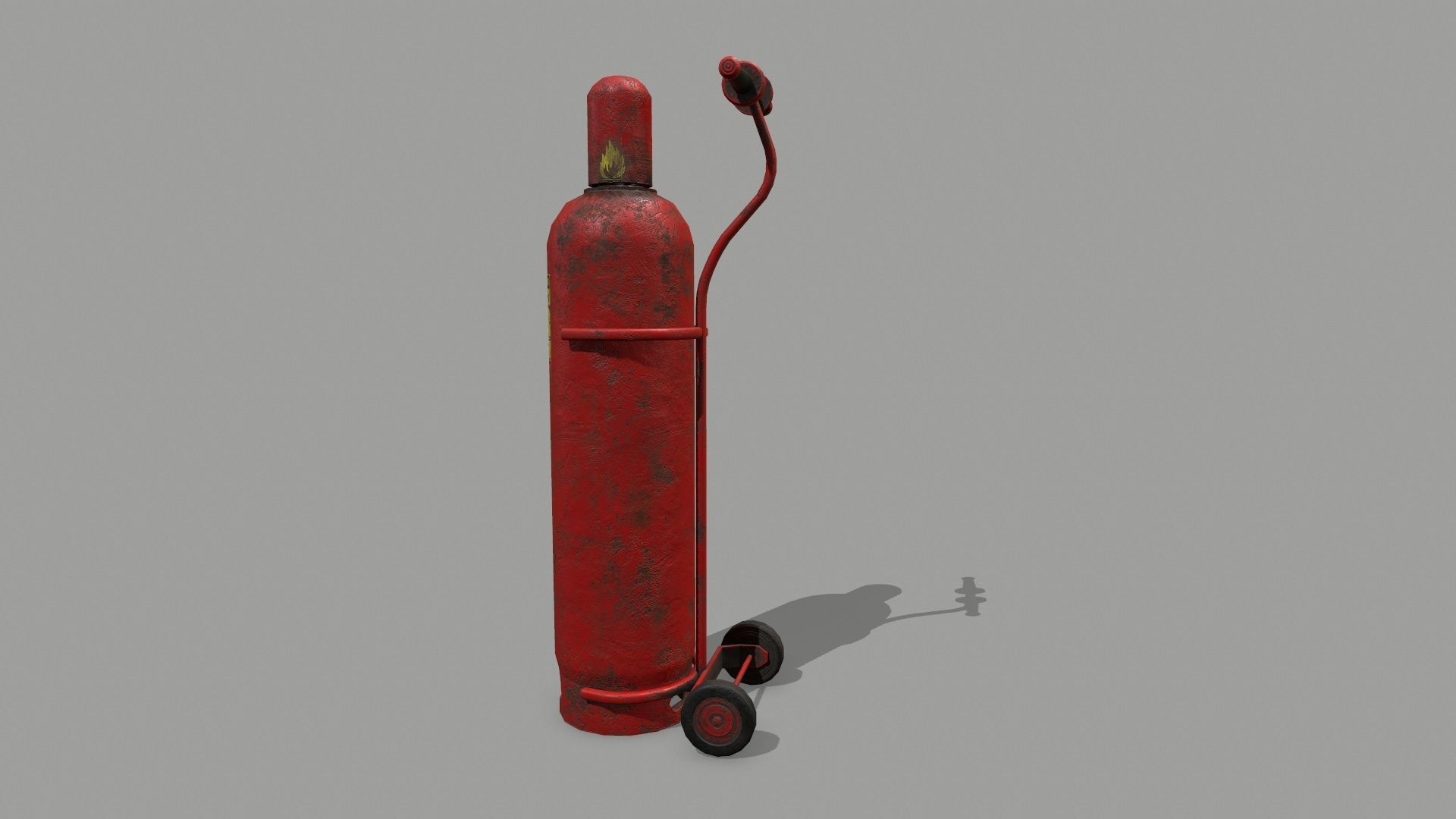 gas cylinder Low-poly 3D model_6