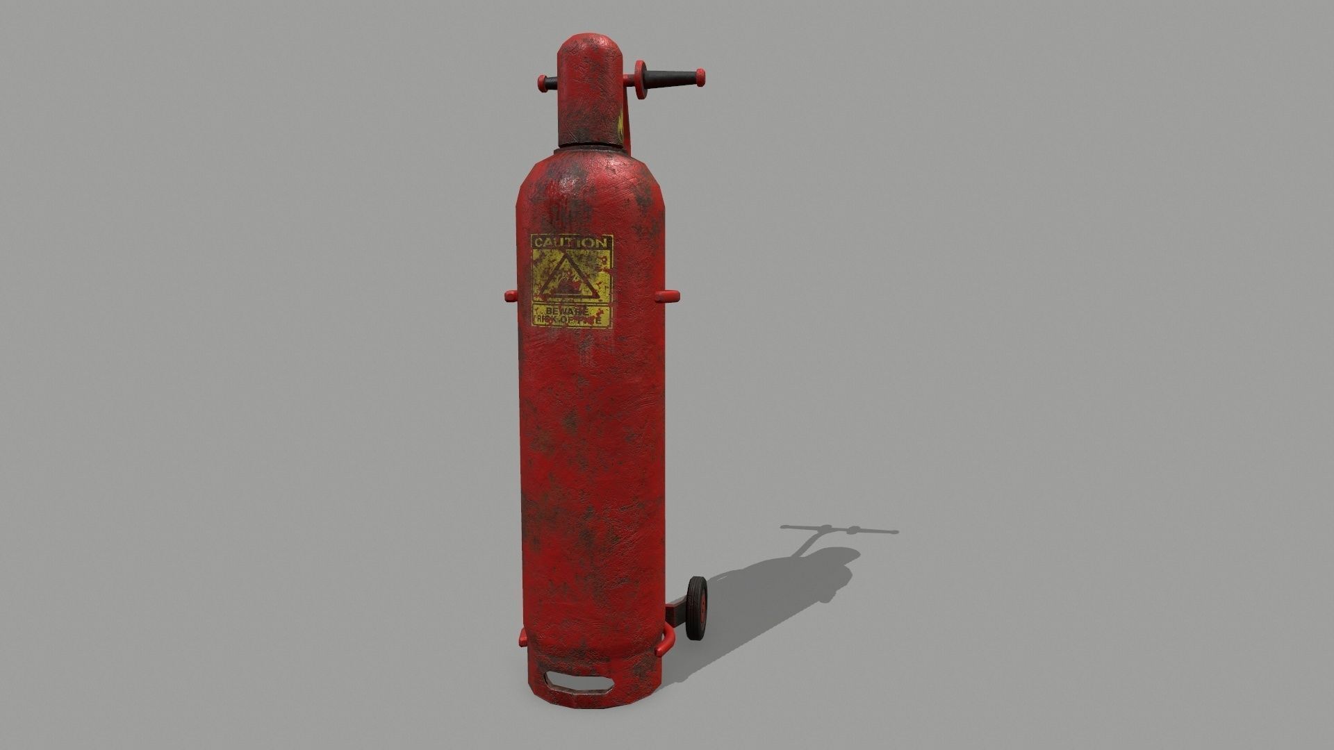 gas cylinder Low-poly 3D model_7