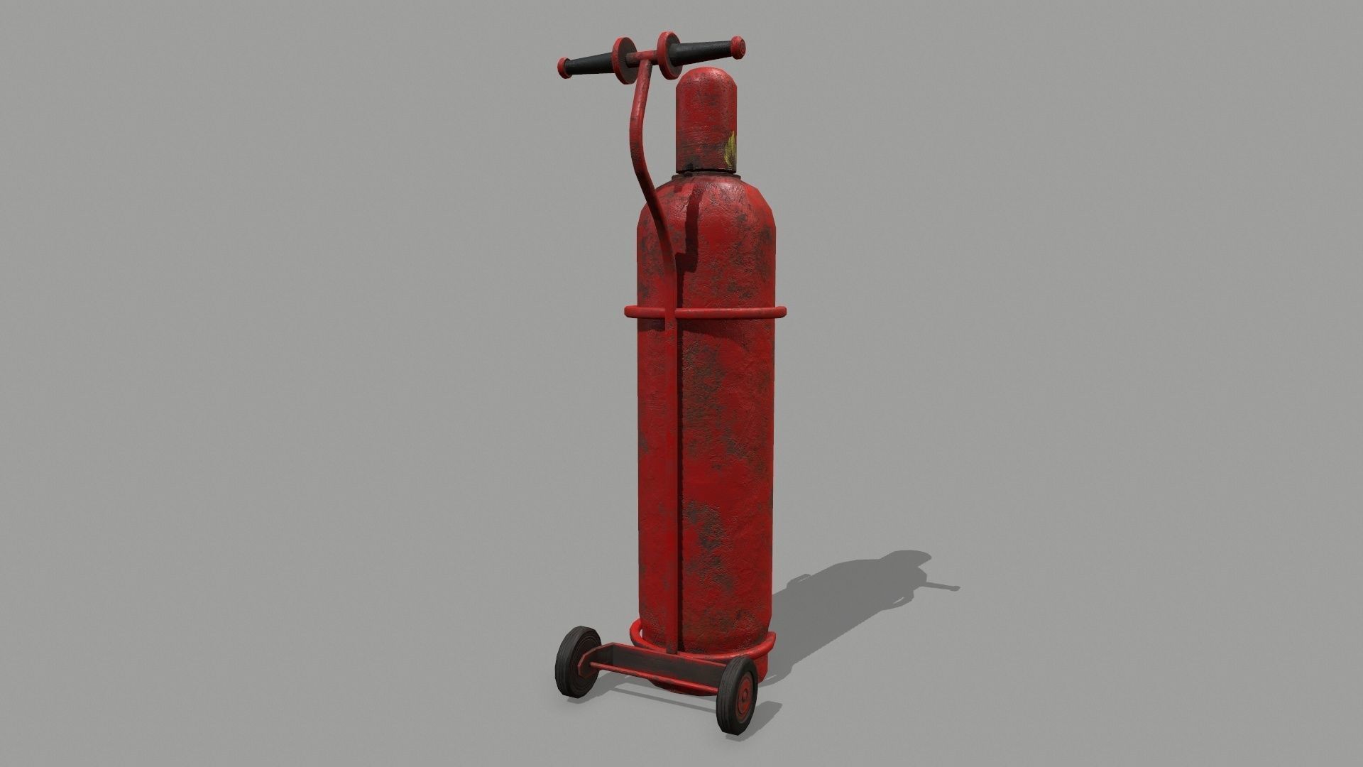 gas cylinder Low-poly 3D model_4
