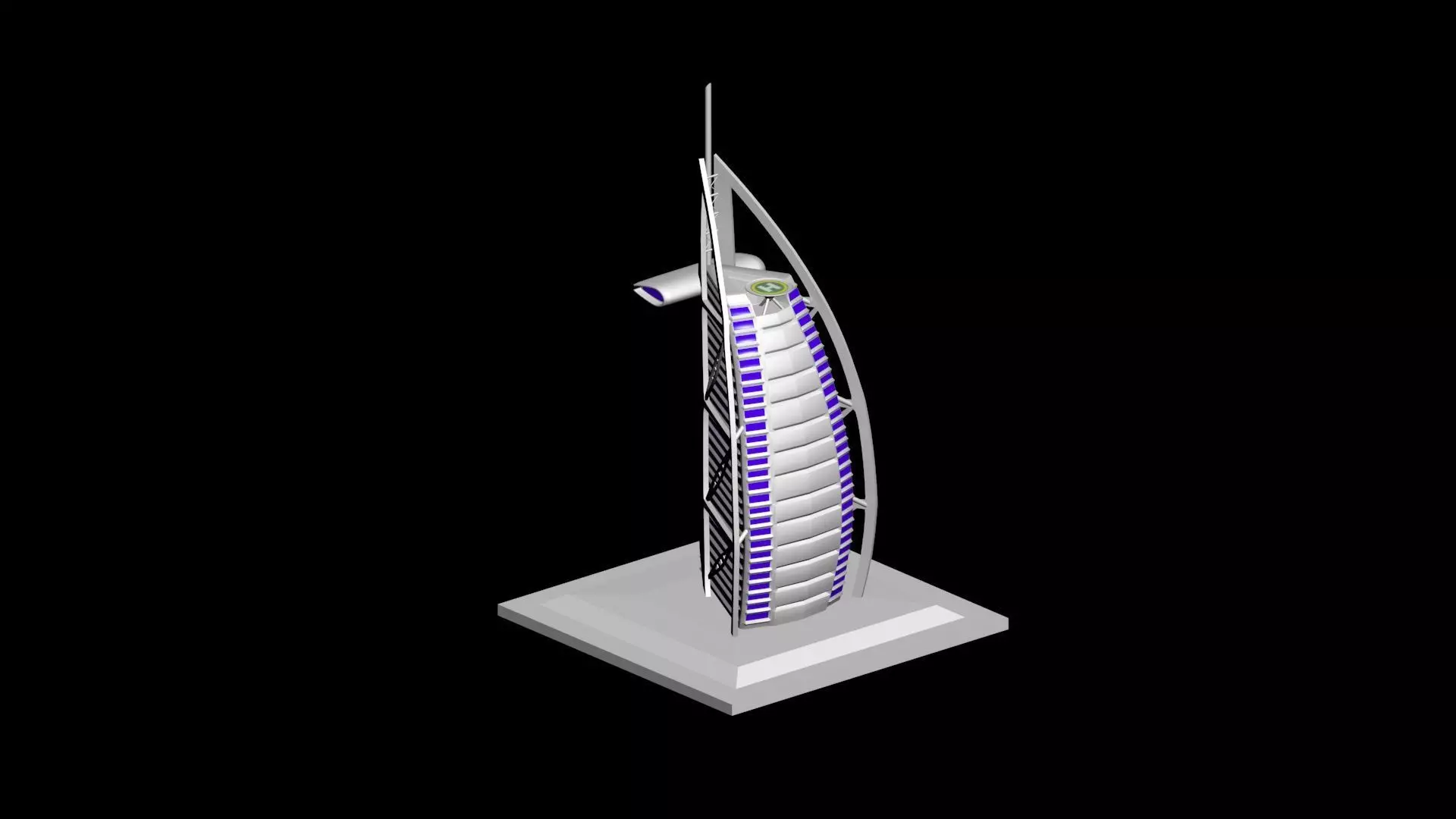 Burj Al Arab 3D print model_0