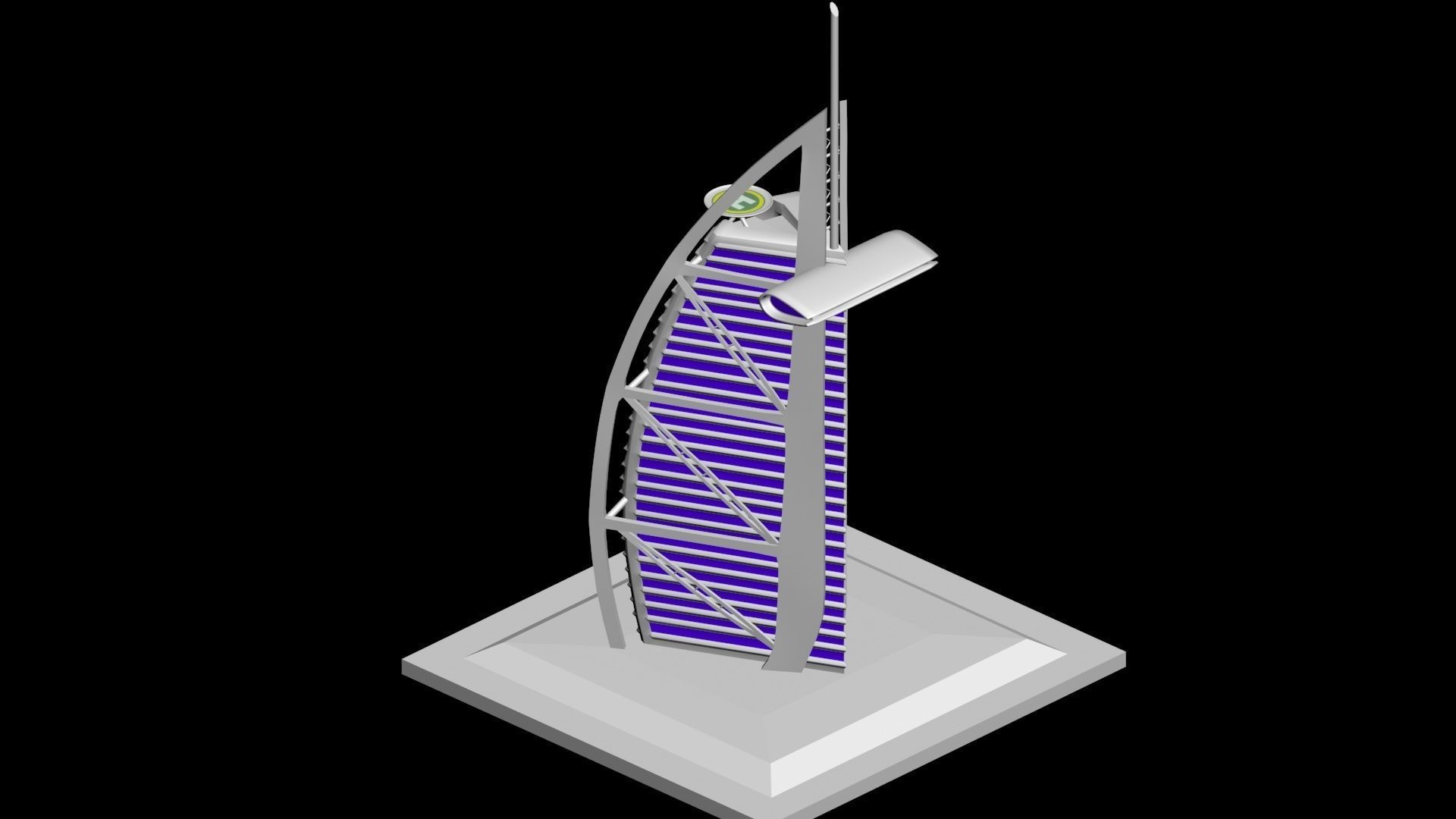 Burj Al Arab 3D print model_6