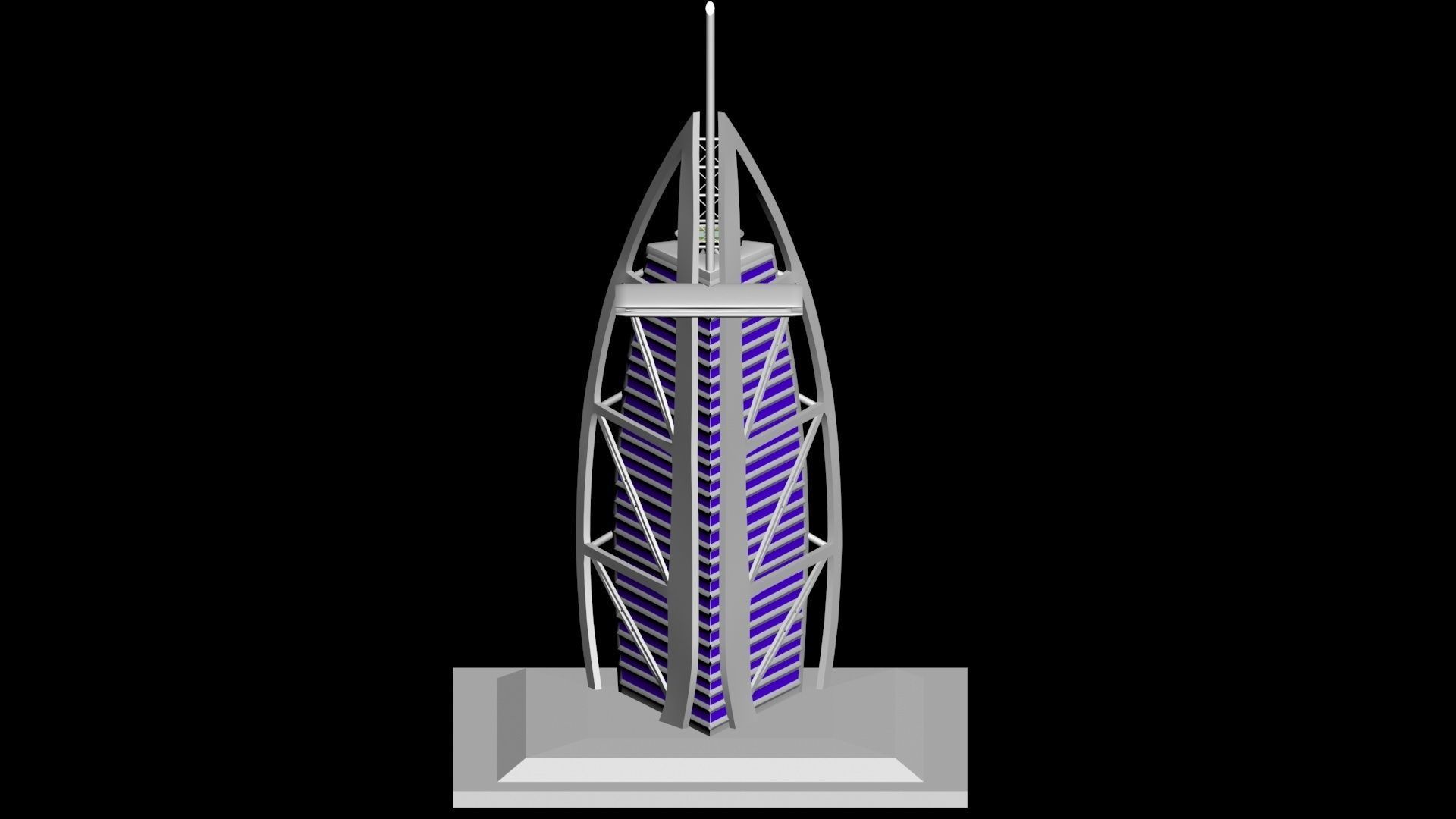 Burj Al Arab 3D print model_5