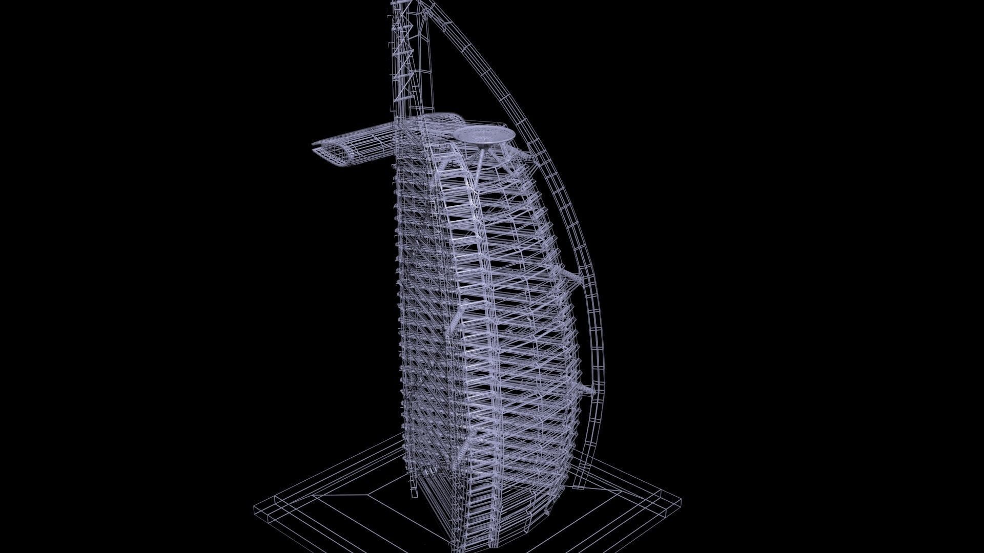 Burj Al Arab 3D print model_2