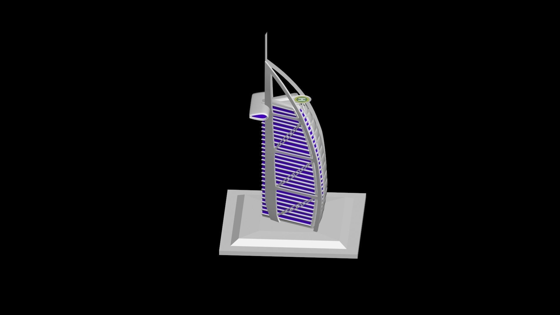 Burj Al Arab 3D print model_7