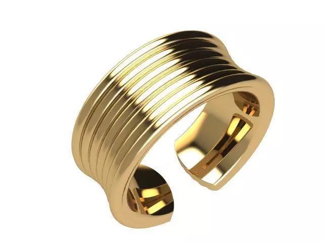 Wired 3d printable model ring 3D print model_0