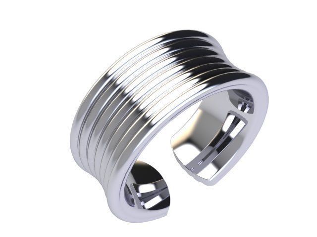 Wired 3d printable model ring 3D print model_2