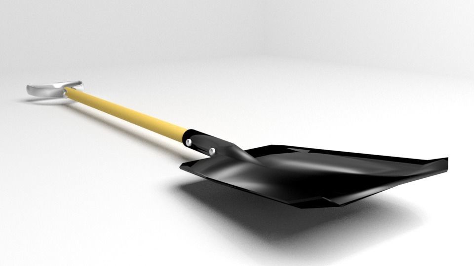 Garden Spade 3D model_3