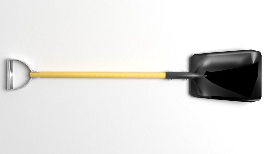 Garden Spade 3D model_2