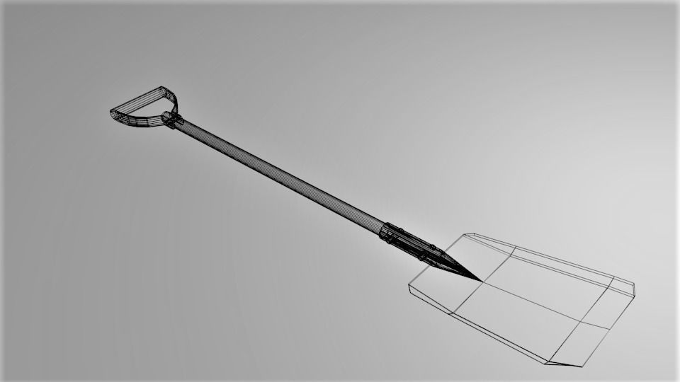 Garden Spade 3D model_5