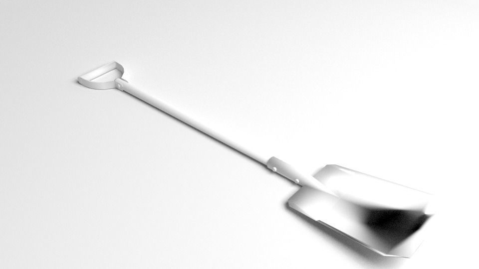 Garden Spade 3D model_4