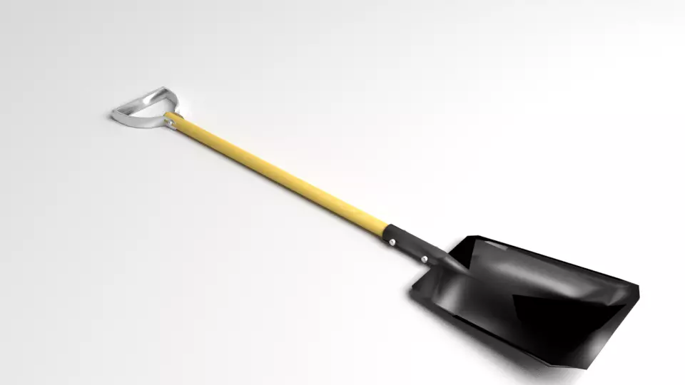 Garden Spade 3D model_0