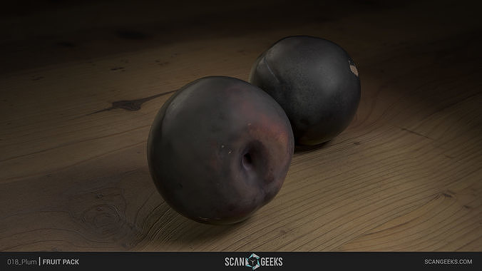 Plum - Photogrammetry Asset 3D PhotoScan Low-poly 3D model