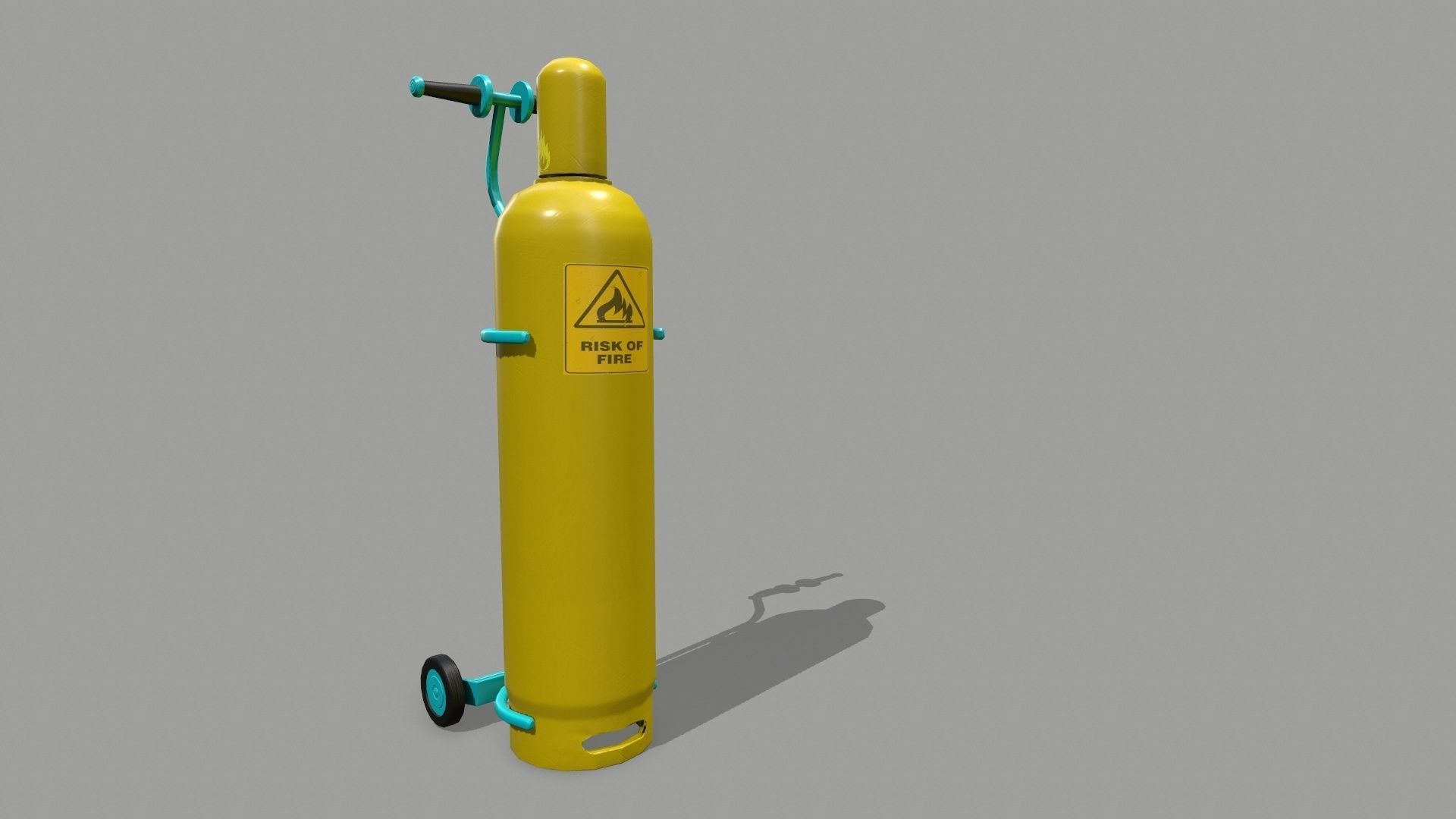 gas cylinder Low-poly 3D model_8