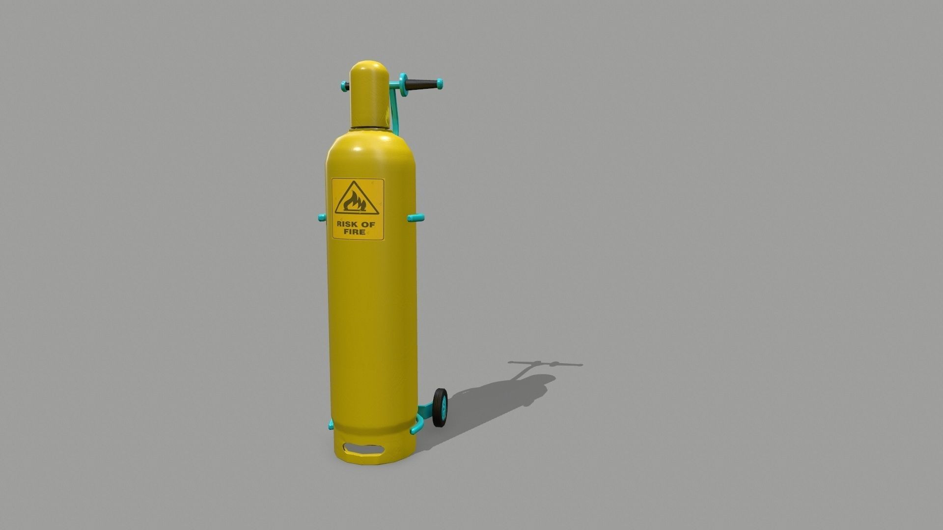 gas cylinder Low-poly 3D model_7