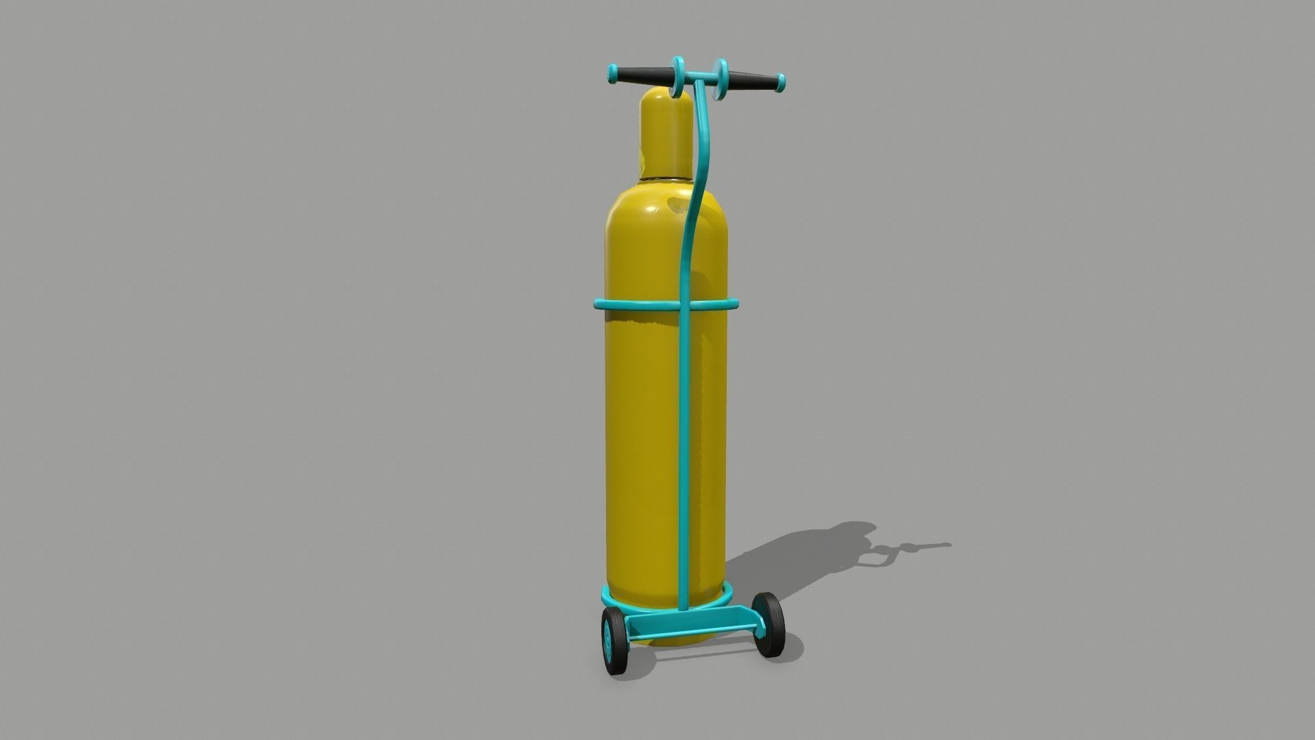 gas cylinder Low-poly 3D model_5