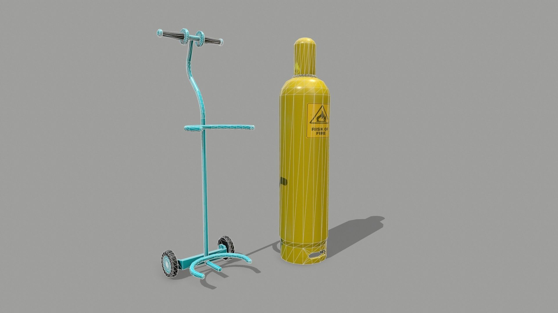 gas cylinder Low-poly 3D model_10