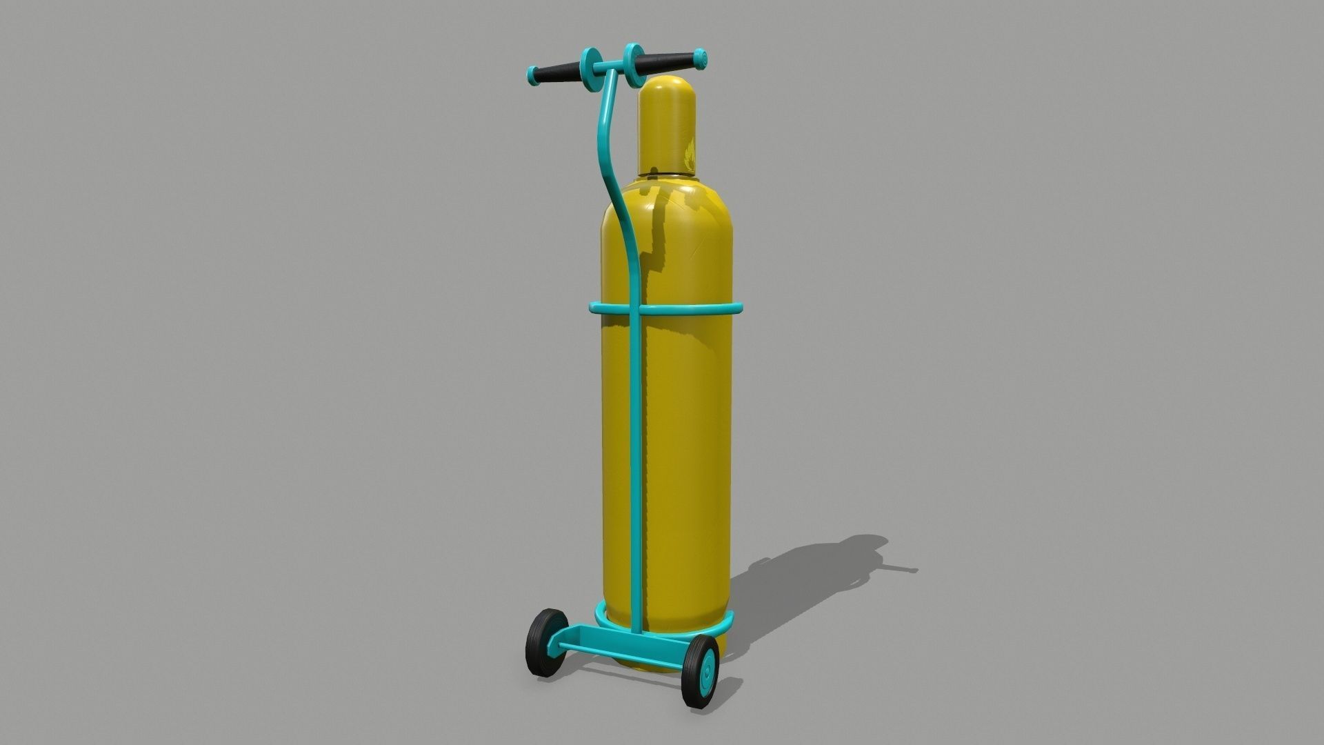 gas cylinder Low-poly 3D model_4