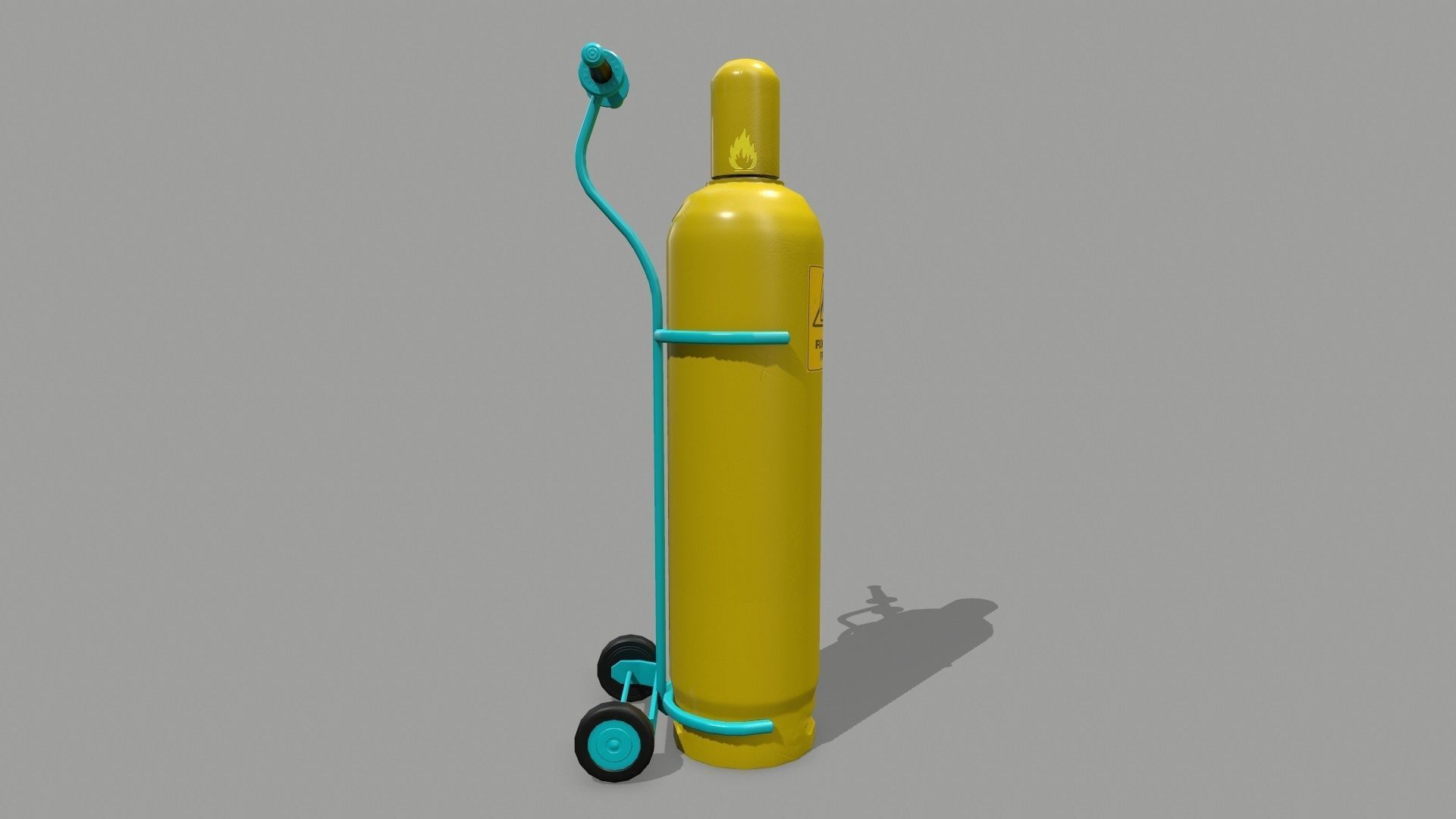 gas cylinder Low-poly 3D model_3