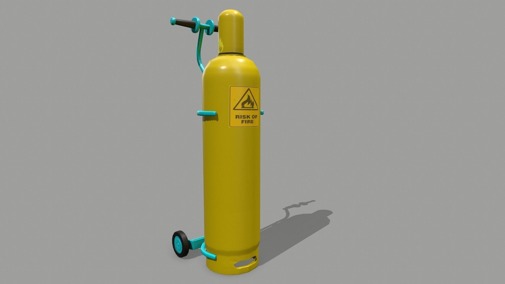 gas cylinder Low-poly 3D model_2