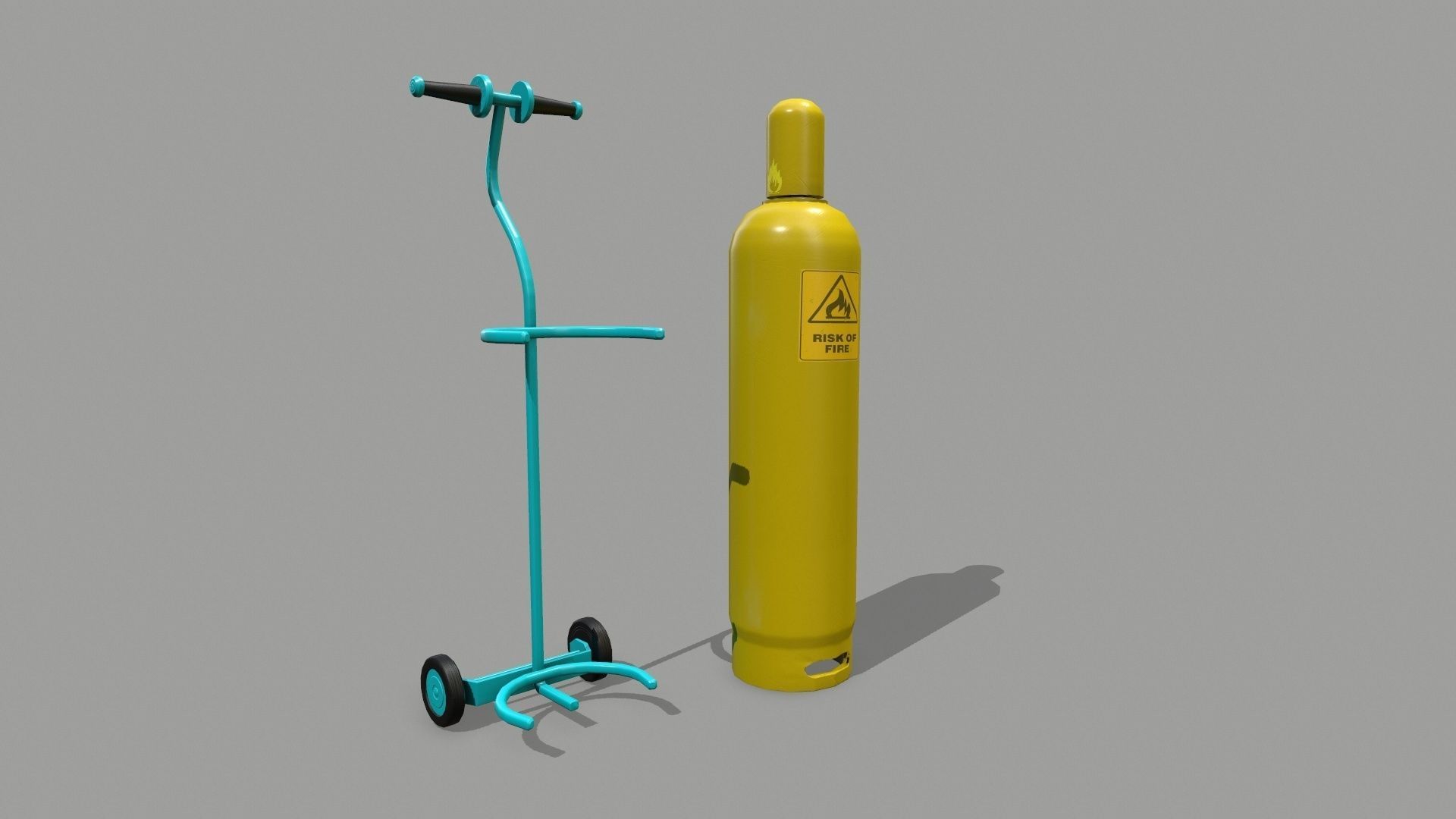 gas cylinder Low-poly 3D model_9