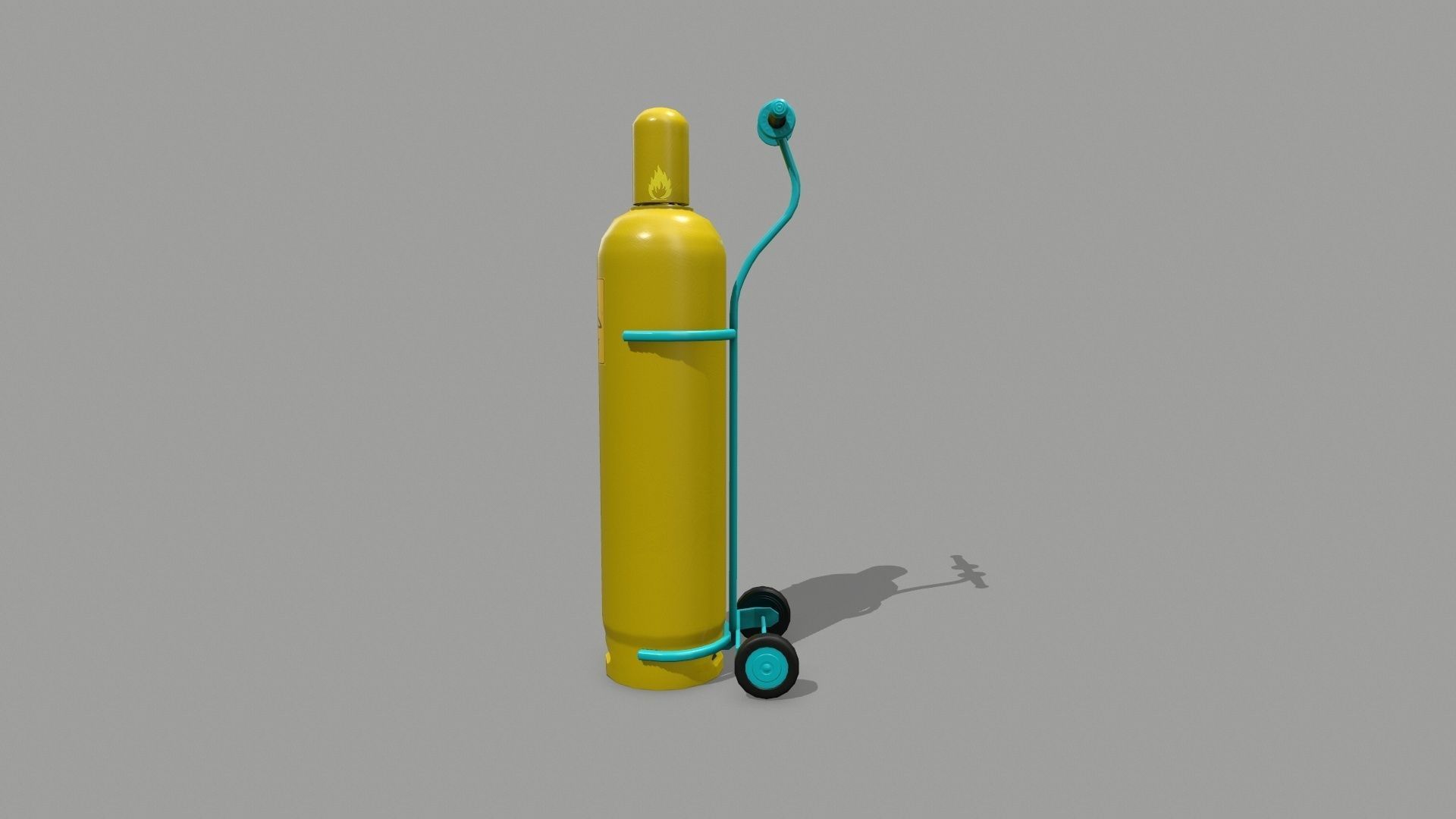 gas cylinder Low-poly 3D model_6